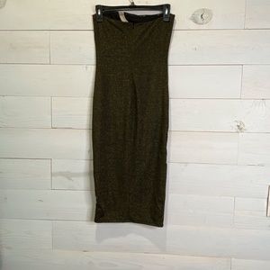 Michael Costello BlackGold Midi Dress